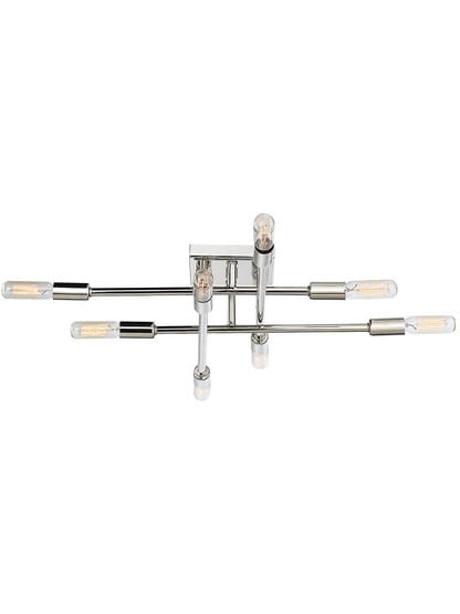 Lyrique Semi Flush-Mount Ceiling Light in Polished Nickel.